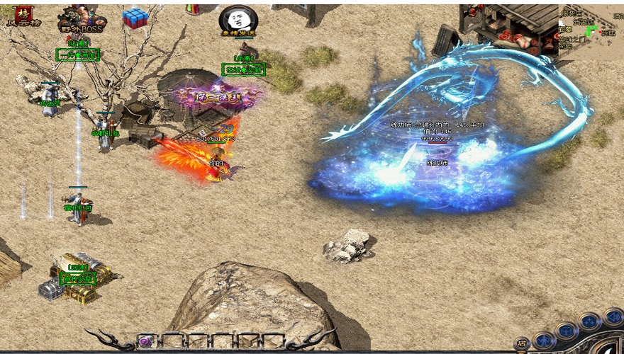 龙啸九天传奇震撼首播战士烈火剑法秒杀赤月恶魔！